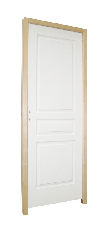 Bloc-porte prépeint alvéolaire postformé 63x204cm gauche